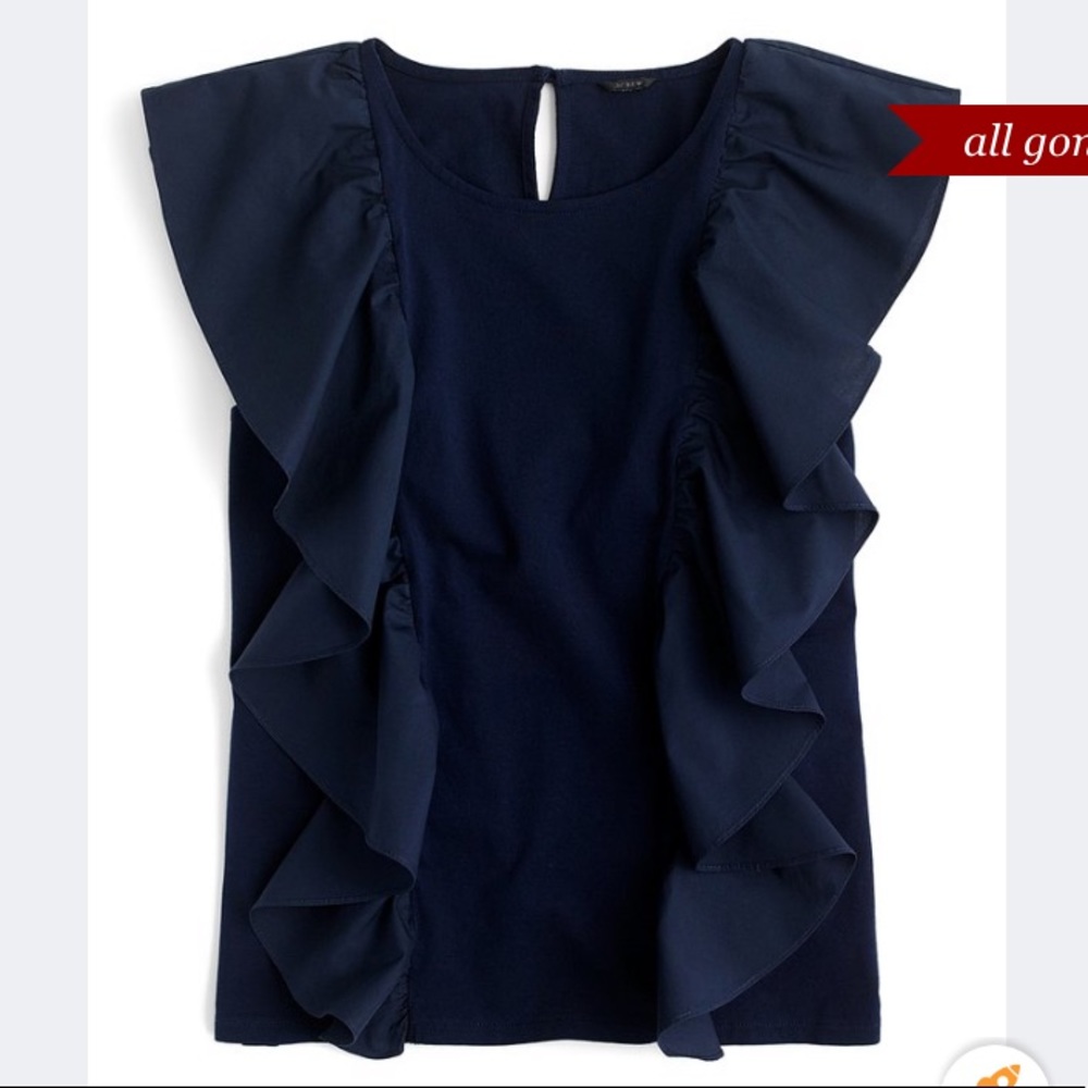 NWT J. Crew Ruffle Blouse
